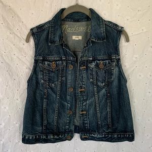Madewell Jean Vest - Medium - Dark Wash Denim
